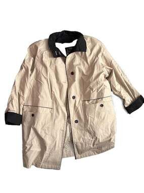 Vintage London Fog Womens Raincoat size 12 trench coat double lined